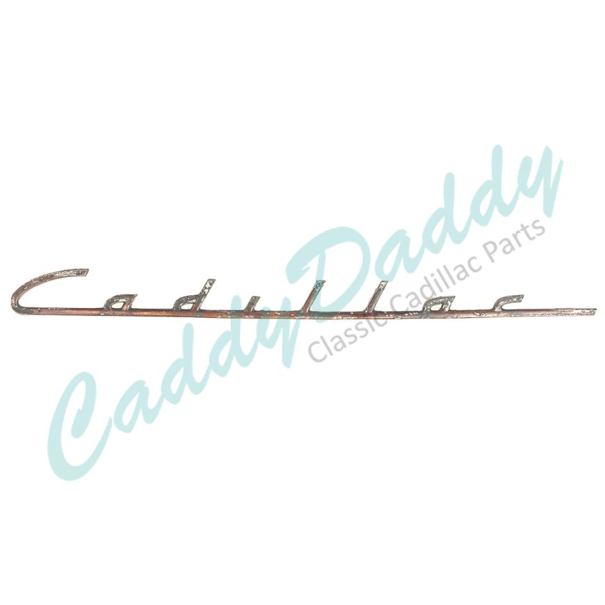 1947 1948 1949 1950 1951 1952 Cadillac Front Fender Script Emblem D Quality USED Free Shipping In The USA