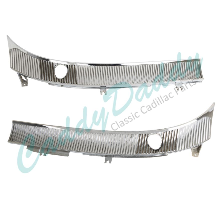 1960 Cadillac (EXCEPT Commercial Chassis And Series 75 Limousine) Hood Cowl Vent Grille (1 Pair) USED