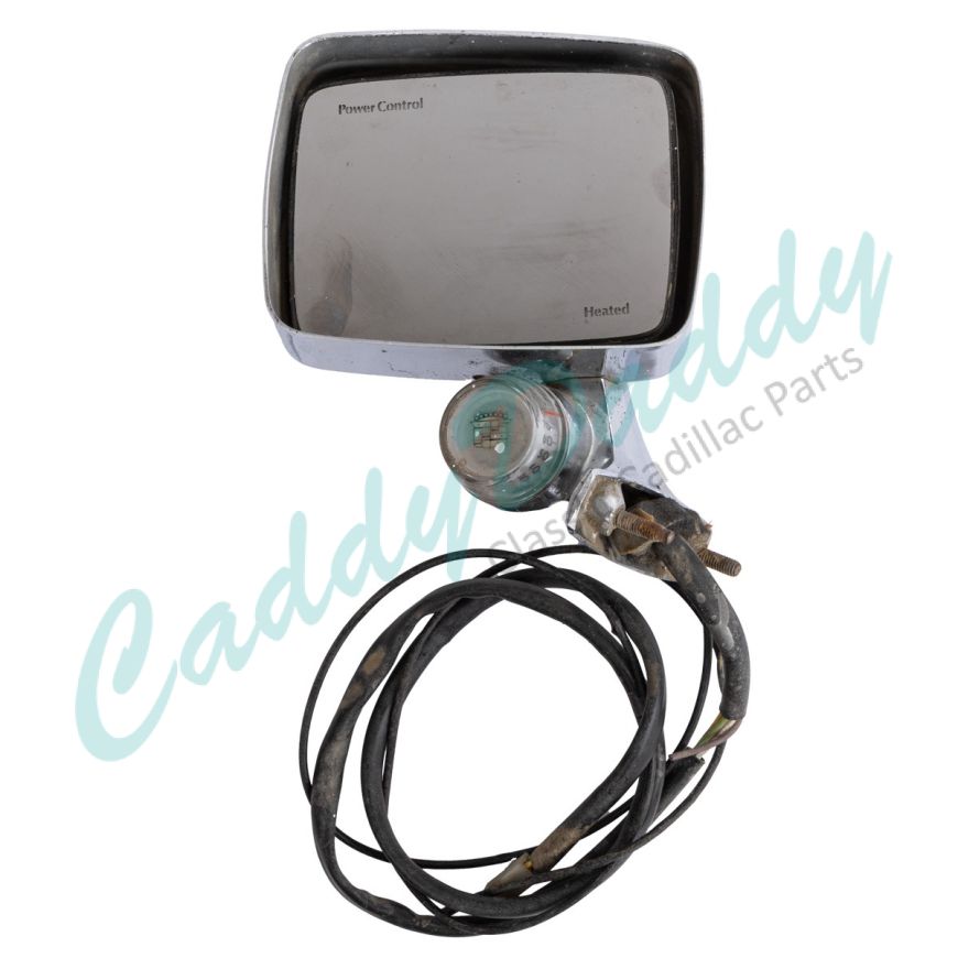 1982 1983 1984 Cadillac Deville And Fleetwood Left Driver Side Electric Control Exterior Mirror With Thermometer USED Free Shipping In The USA