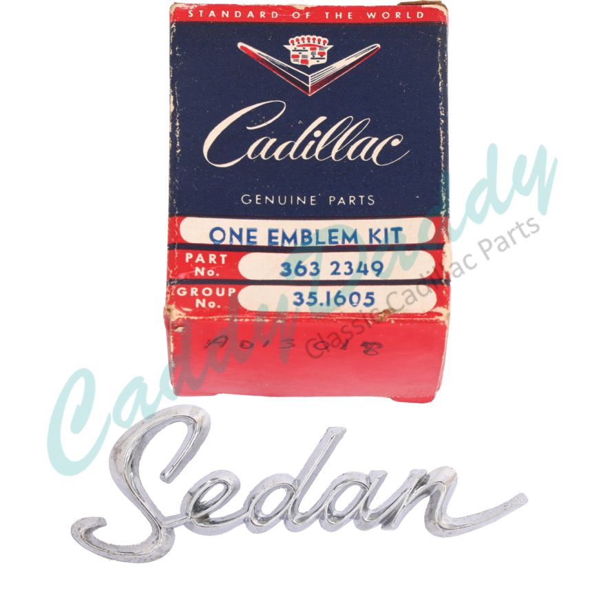 1962 Cadillac (See Details) Rear Quarter Panel "Sedan" Script NOS Free Shipping In The USA