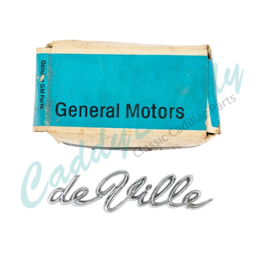 1962 Cadillac (EXCEPT Park Ave Sedan) De Ville Rear Quarter Script NOS Free Shipping In The USA