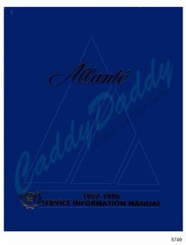 1992 Cadillac Eldorado And Seville Service Manual CD REPRODUCTION Free Shipping In The USA