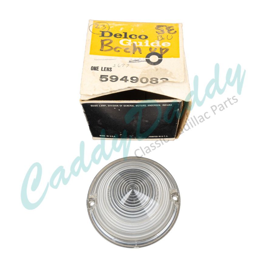 1958 Cadillac (See Details) Clear Back Up Lens With Guide Markings NOS Free Shipping In The USA