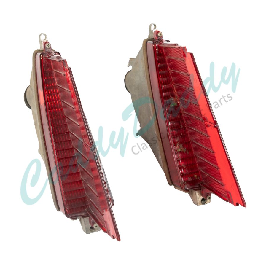 1968 1969 Cadillac Eldorado Tail Light Lenses With Housings 1 Pair USED Free Shipping In The USA