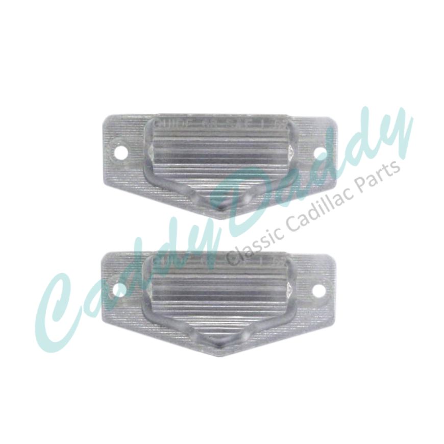 1967 Cadillac License Plate Lens WITH Guide Markings 1 Pair REPRODUCTION Free Shipping In The USA