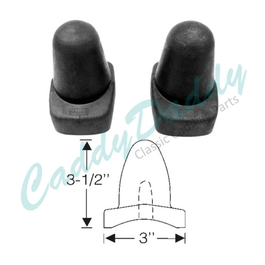 1935 1936 1937 1938 1939 1940 Cadillac (See Details) Rear Axle Spring Bumper Rubber Pads 1 Pair REPRODUCTION Free Shipping In The USA 
