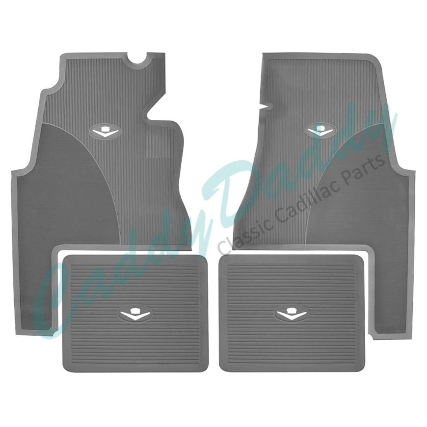 
1959 1960 Cadillac 2-Door Gray Rubber Floor Mats (4 Pieces) [Ready To Ship] REPRODUCTION Free Shipping In The USA
