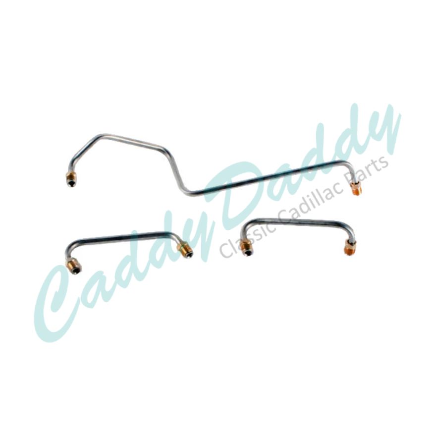 1959 1960 Cadillac Eldorado Tri-Power Carburetor Fuel Lines Set (3 Pieces) Stainless Steel or Original Equipment Design REPRODUCTION Free Shipping In The USA