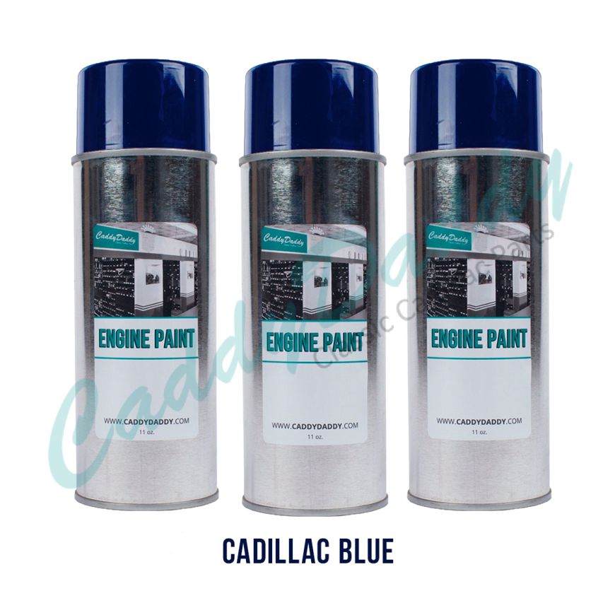 1965 1966 1967 1968 1969 1970 1971 1972 1973 1974 1975 1976 Cadillac Blue Engine Paint (3 Cans) REPRODUCTION Free Shipping In The USA