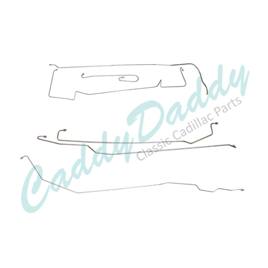 
1959 Cadillac (EXCEPT Series 75 Limousine and Commercial Chassis) Power Drum Brake Line Kit (6 Pieces) (Stainless Steel or Original Equipment Design) REPRODUCTION Free Shipping In The USA
