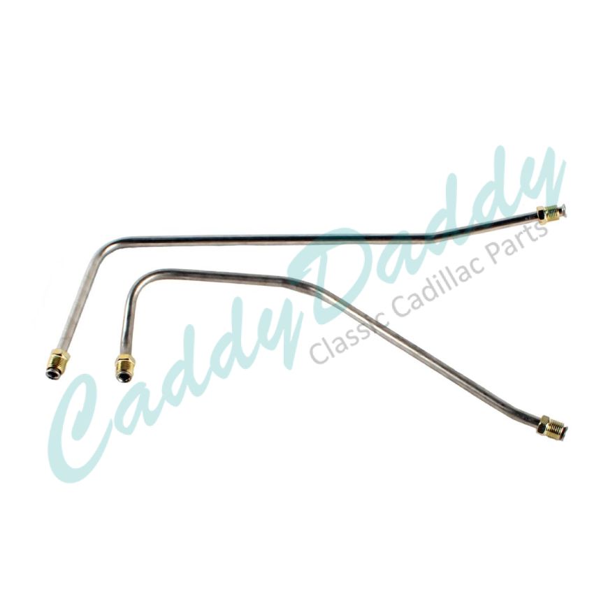 1963 1964 1965 1966 Cadillac Fuel Pump to Carter Carburetor Lines Set (2 Pieces) Stainless Steel or Original Equipment Design REPRODUCTION Free Shipping In The USA