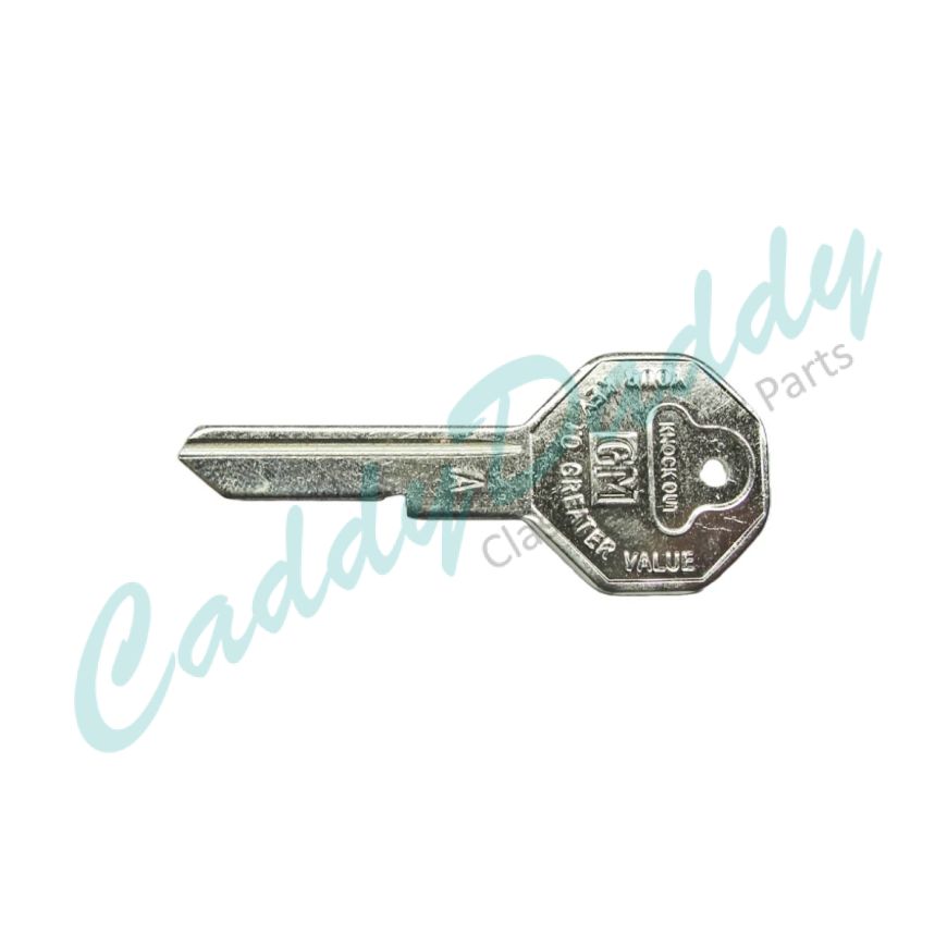 1967 Cadillac GM Ignition and Door 'A' Key Blank (WITH Knockout) REPRODUCTION