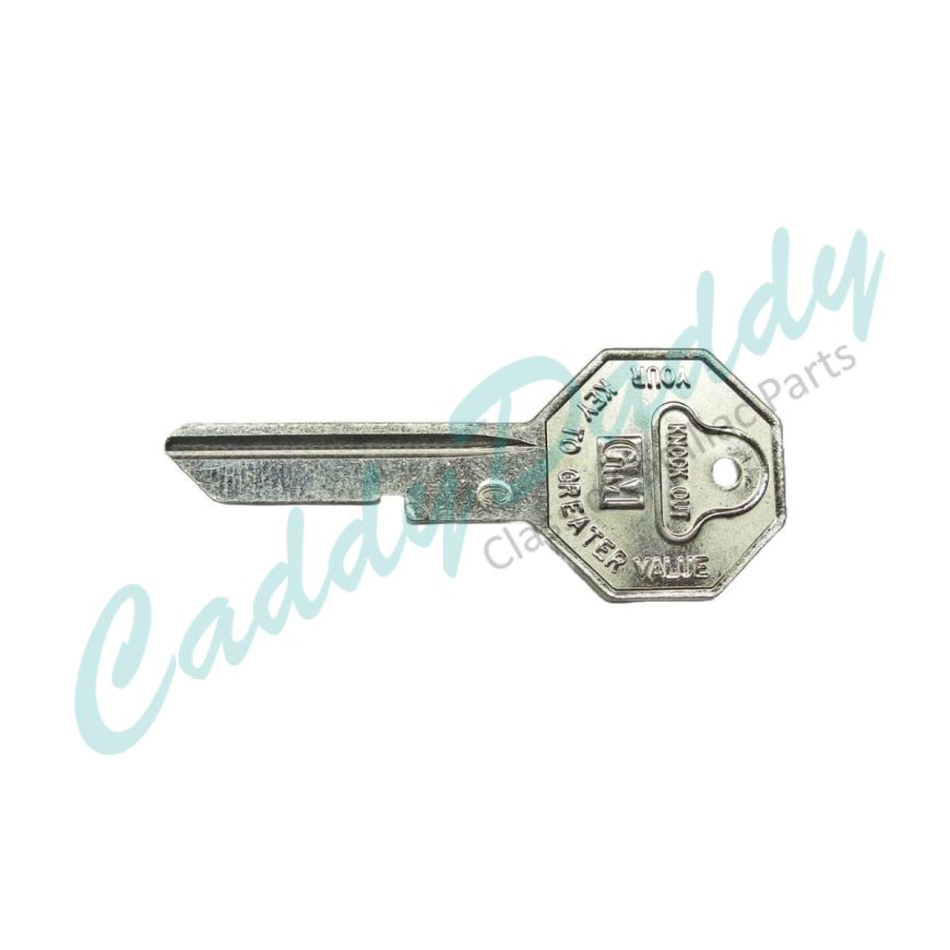 
1968 Cadillac GM Ignition and Door 'C' Key Blank (WITH Knockout) REPRODUCTION
