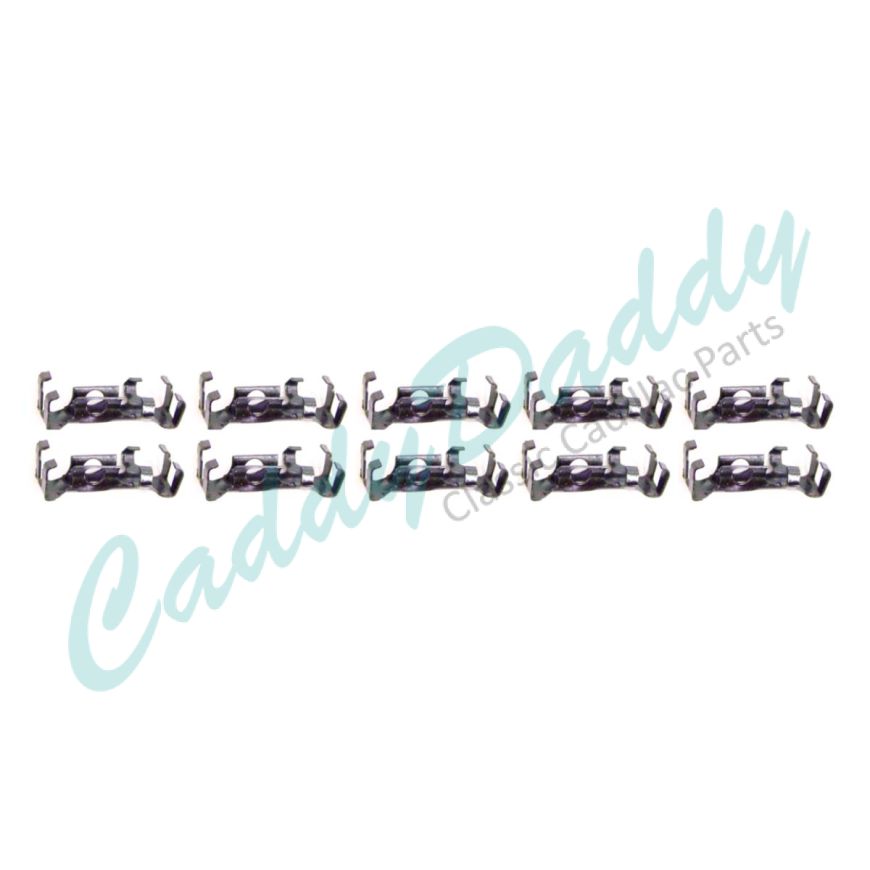 1959 1960 Cadillac 2-Door Models Rear Quarter Top Fin Molding Clip Set (10 Pieces) REPRODUCTION Free Shipping In The USA