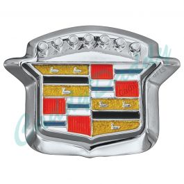 1967 1968 Cadillac Trunk Lock Cover Emblem Crest With Bezel