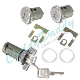 1971 1972 1973 1974 1975 1976 1977 1978 Cadillac Ignition and Door Lock  Cylinder Set with Square Keys (11 Pieces) REPRODUCTION Free Shipping In The 