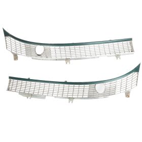 1959 Cadillac (EXCEPT Series 75 Limousine) Hood Cowl Vent Grille (1 Pair) USED