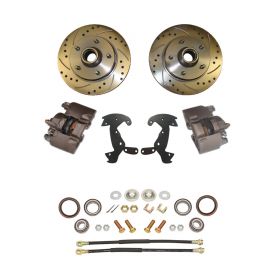1950 1951 1952 1953 1954 1955 Cadillac Drilled and Slotted Rotor Front Disc Brake Conversion Kit NEW
