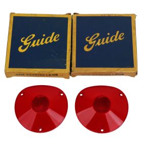 1957 1958 Cadillac Eldorado Biarritz And Seville Tail Light Lens With Guide Markings (1 Pair) NOS Free Shipping In The USA
