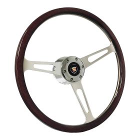 1980 1981 1982 1983 1984 1985 1986 1987 1988 1989 Cadillac Espresso Wood Grain S6 Smooth Steering Wheel Conversion Kit WITH Tilt / Telescopic REPRODUCTION Free Shipping In The USA