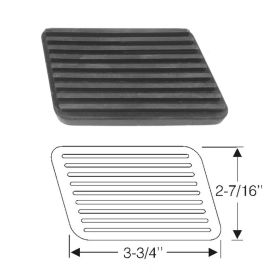 1954 1955 Cadillac Brake Pedal Pad REPRODUCTION Free Shipping In The USA