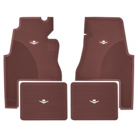 1959 1960 Cadillac 2-Door Maroon Rubber Floor Mats (4 Pieces) [Ready To Ship] REPRODUCTION Free Shipping In The USA