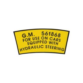 1952 1953 1954 1955 1956 1957 Cadillac Power Steering Pump Pulley Decal REPRODUCTION 